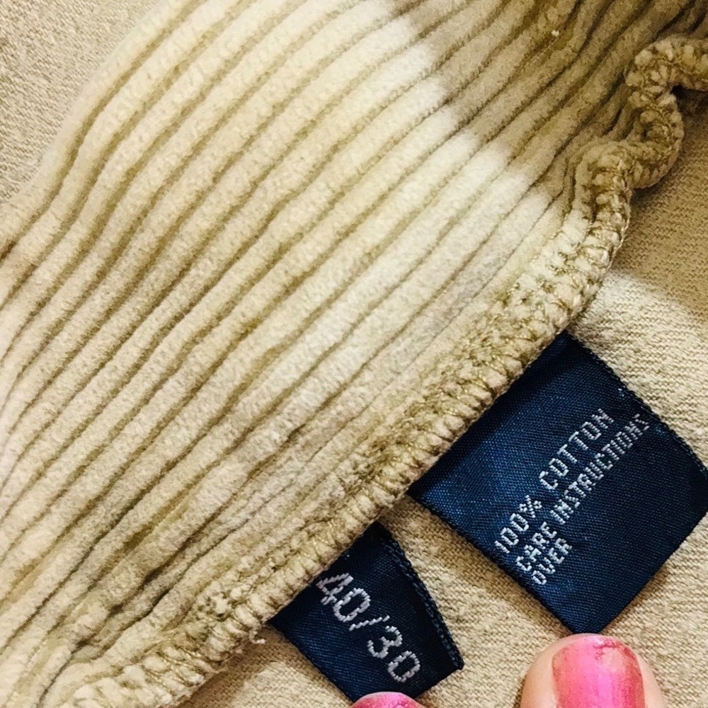 Vintage Polo By Ralph Lauren Men's Corduroy Pants Sz 40/30‎ Tan Rn # 41381 - Picture 8 of 8